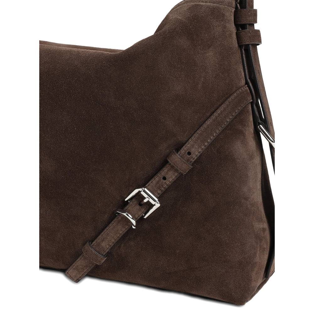 Shoulder Bag Calf Leather Brown