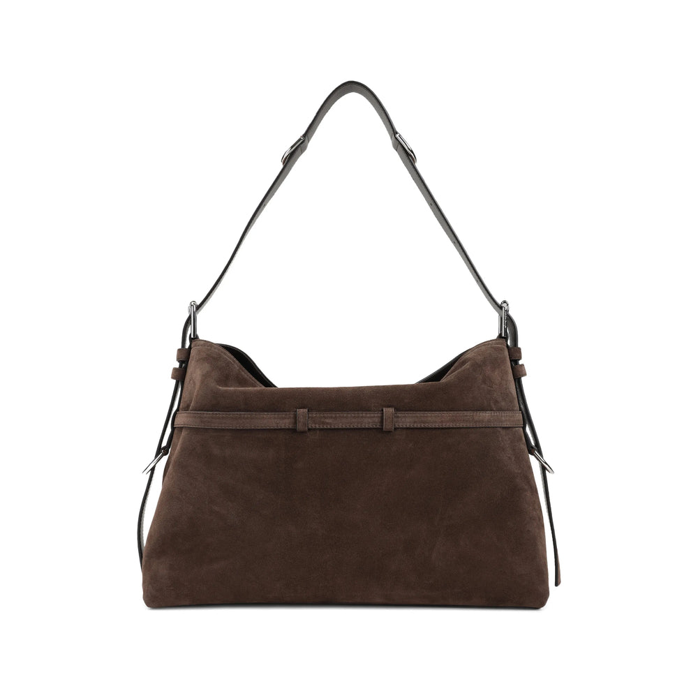 Shoulder Bag Calf Leather Brown