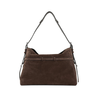 Shoulder Bag Calf Leather Brown