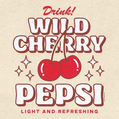 Wild Cherry Pepsi 70s Soda Logo T-Shirt - Cream