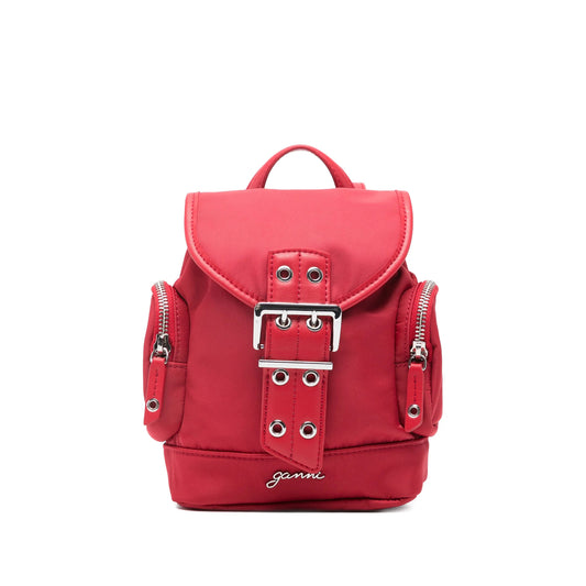 Red Bag With Adjustable Shoulder Straps