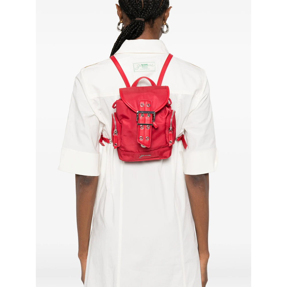 Red Bag With Adjustable Shoulder Straps