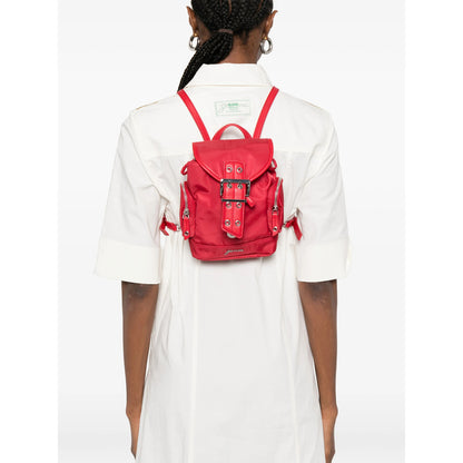 Red Bag With Adjustable Shoulder Straps