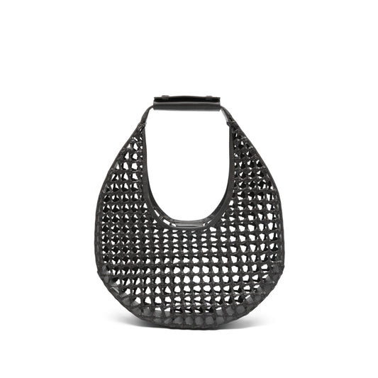Brown Woven Design Top Handle Bag