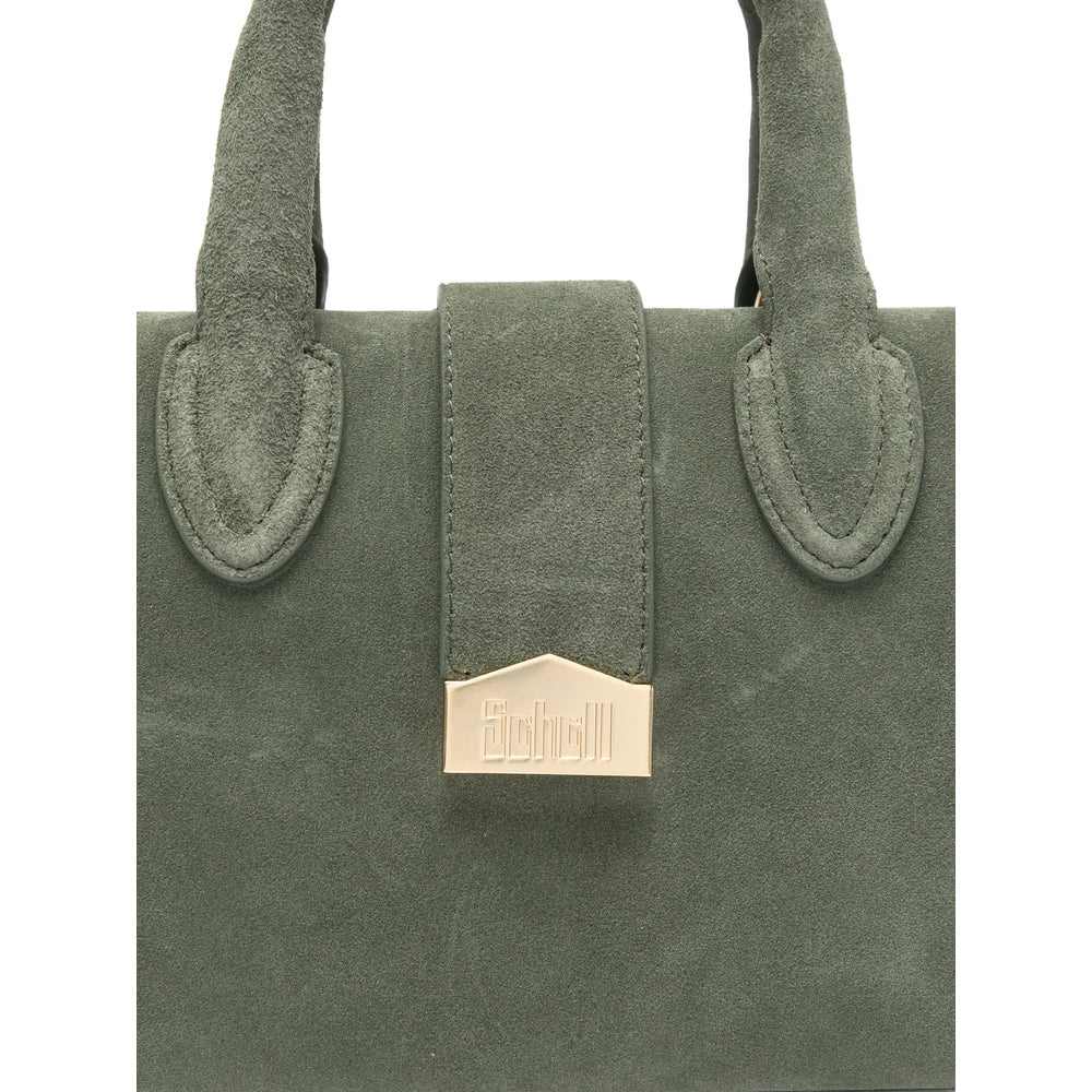 Green Top Handle Bag With Detachable Strap