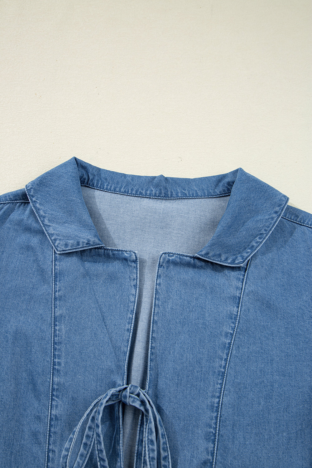Threaded Pear Emmy Sleeve Tied Peplum Top