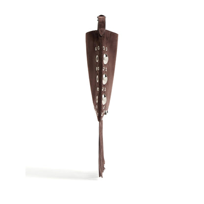 Shoulder Bag VLogo Signature Brown Suede