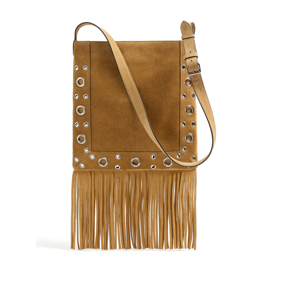 Bag VLogo Signature Brown Calf Suede