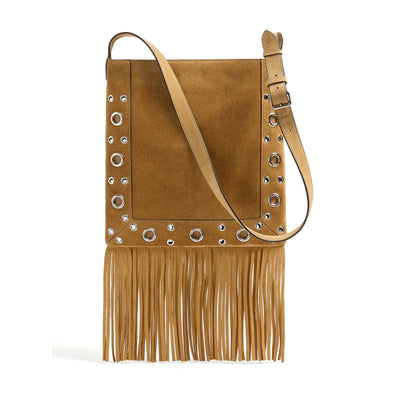 Bag VLogo Signature Brown Calf Suede