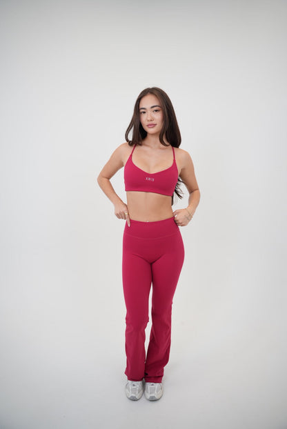 I Live in Luxury Red Sports Bra