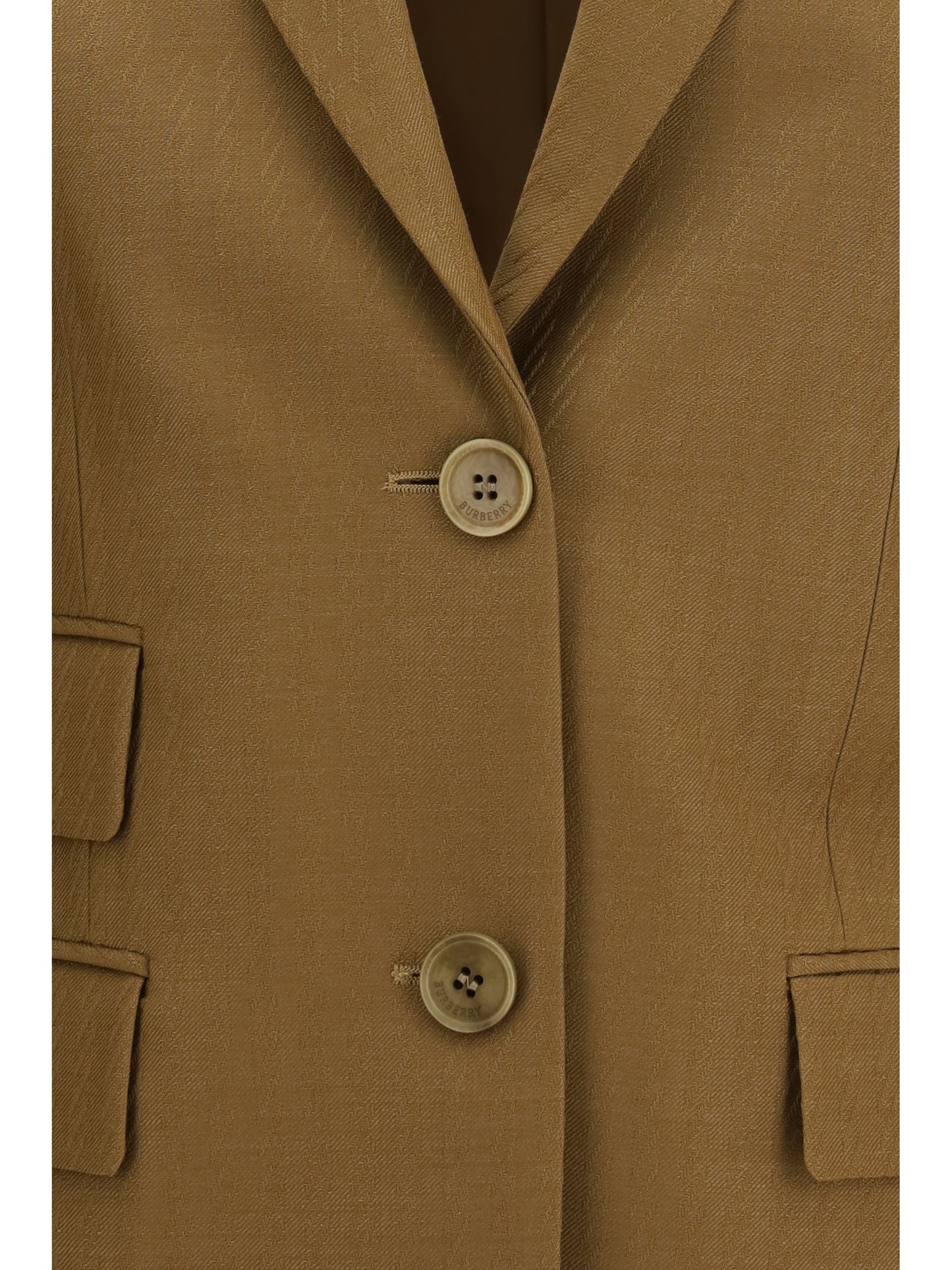 Blazer Wool and Mohair Hazelnut Brown Stripe