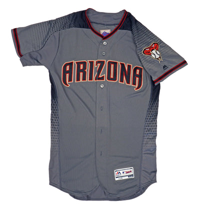 Majestic Men's MLB Arizona Diamondbacks Authentic On Field Flex Base Jersey Gray