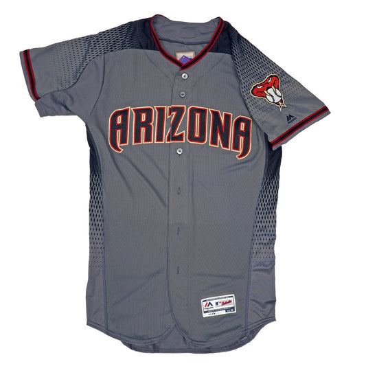 Majestic Men's MLB Arizona Diamondbacks Authentic On Field Flex Base Jersey Gray
