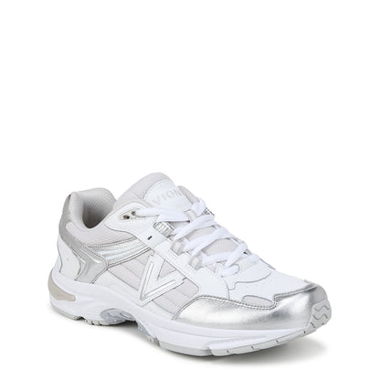 White & Silver Leather-