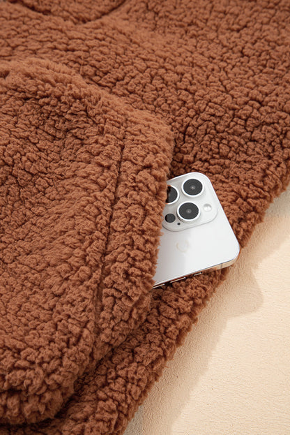 Threaded Pear Bethany Up Hooded Sherpa Jacket