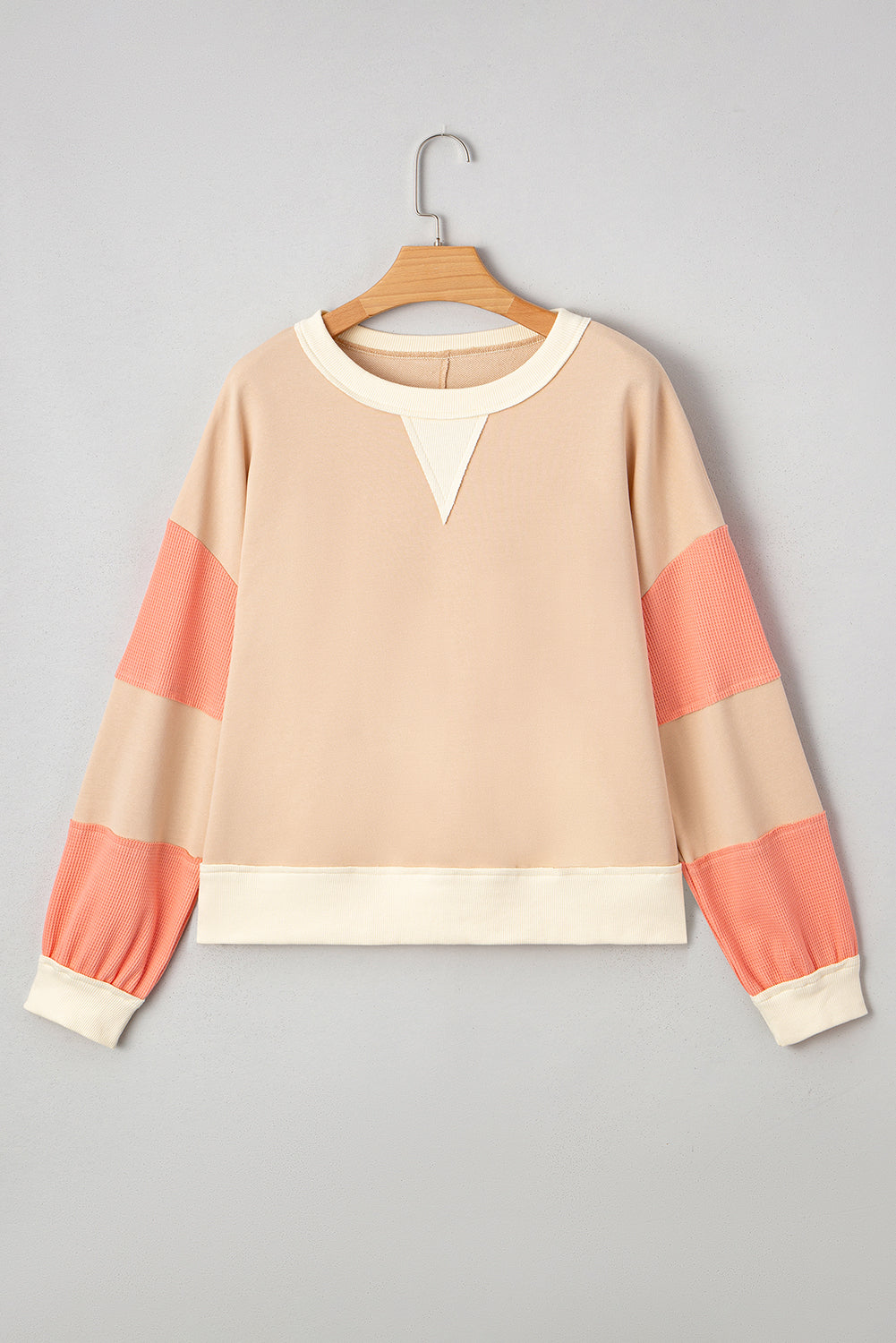 Threaded Pear Jolene Block Textured Patchwork Pullover