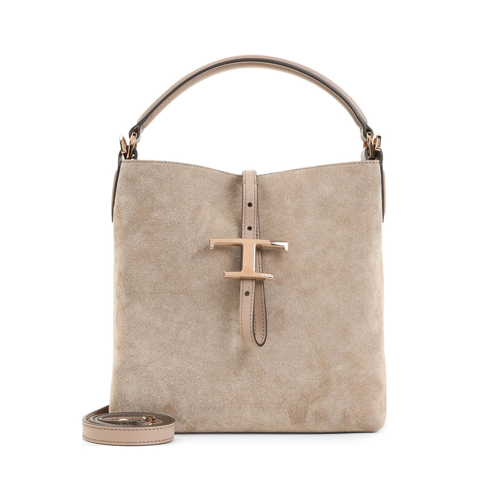 Mocha Suede Top Handle Bag