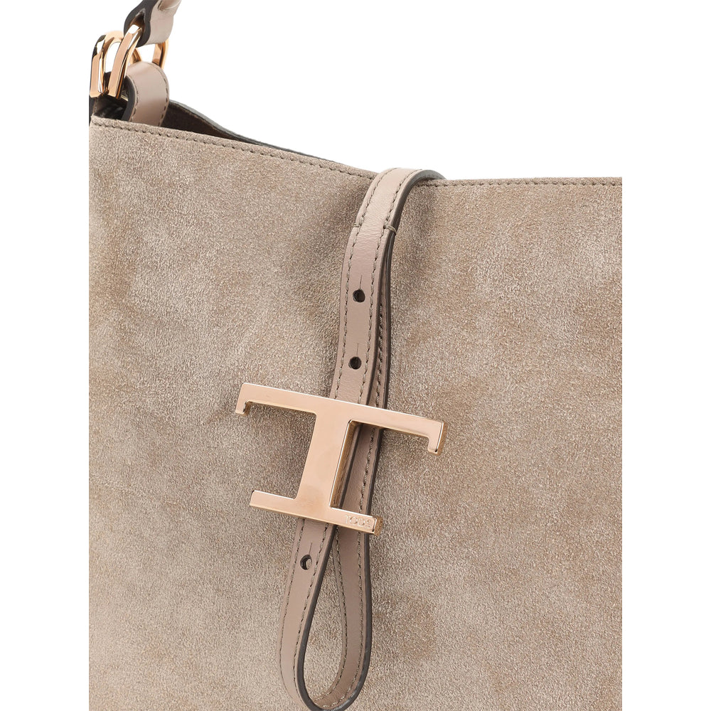 Mocha Suede Top Handle Bag