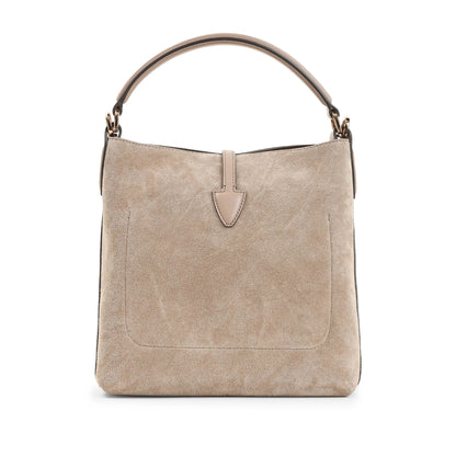 Mocha Suede Top Handle Bag