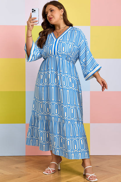 Threaded Pear Siya Bracelet Sleeve Long Plus Dress
