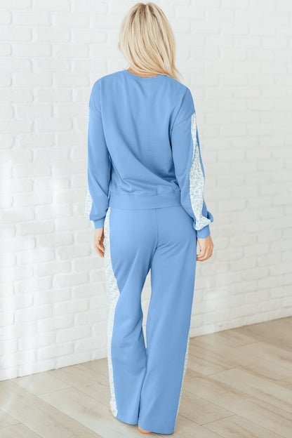 Threaded Pear Robin and Sweatpants Lounge Set
