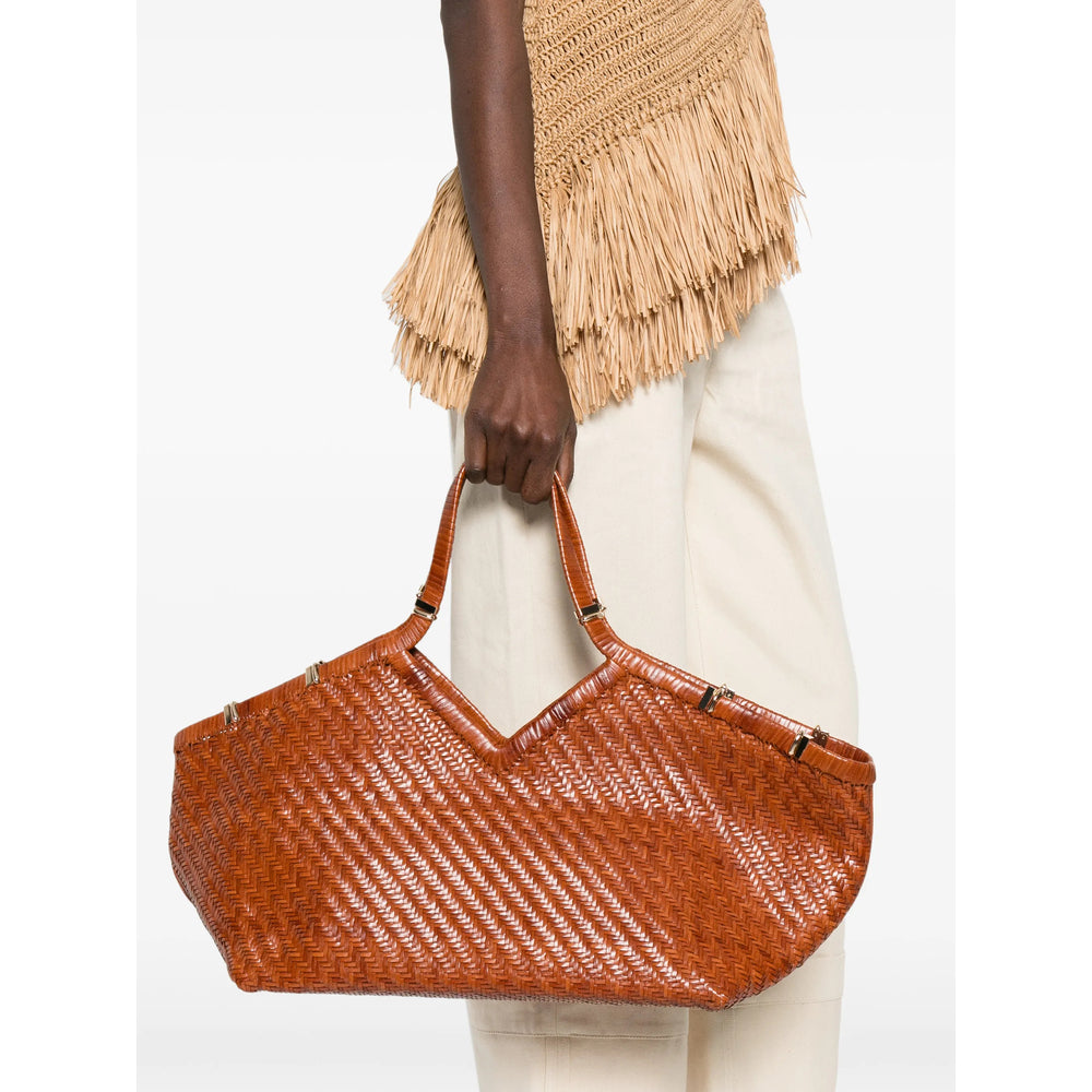 Benedetta Bruzziches Woven Brown Bag