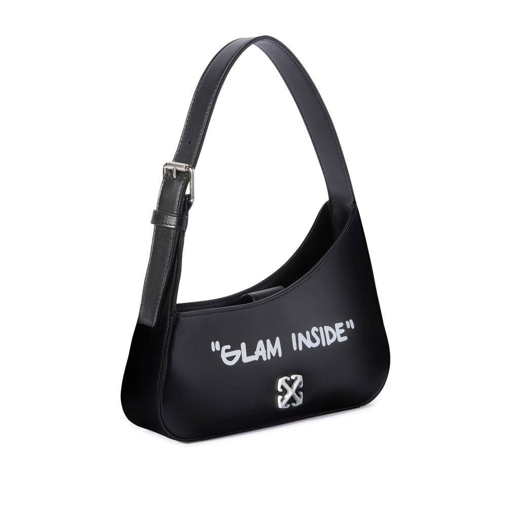 Shoulder Bag Black Calf Leather