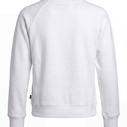 Levi's Toddler Boys' Key Item Logo Crew Sweatshirt, White, Size 3T