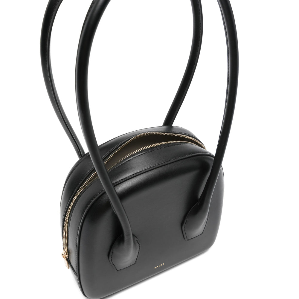 Black Calf Leather Shoulder Bag