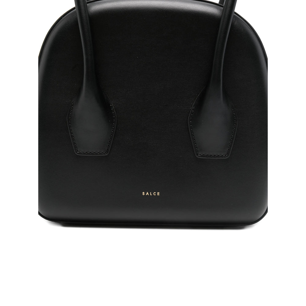 Black Calf Leather Shoulder Bag