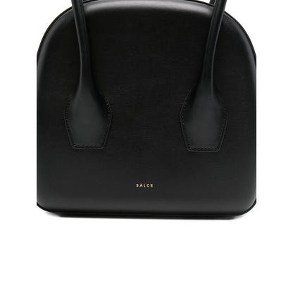 Black Calf Leather Shoulder Bag