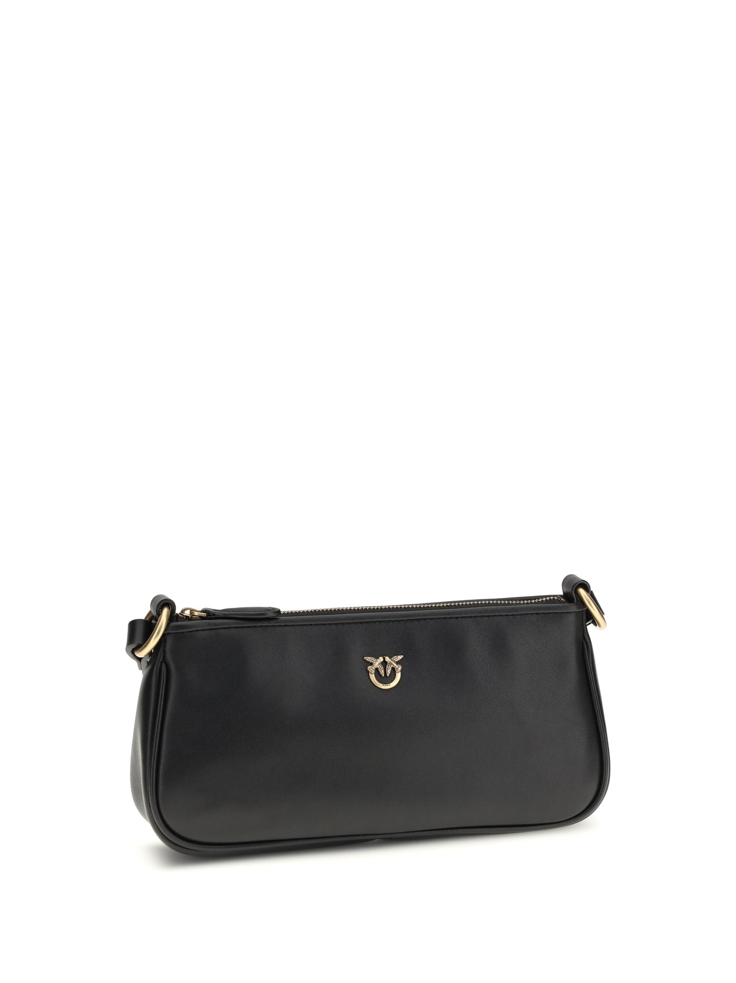 Shoulder Bag Mini Half Moon Black/Antique Gold