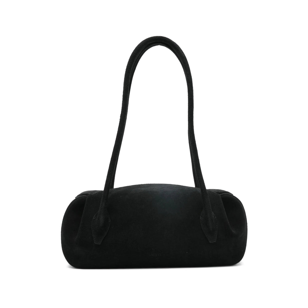 Black Top Handle Bag With Magnetic Fastening