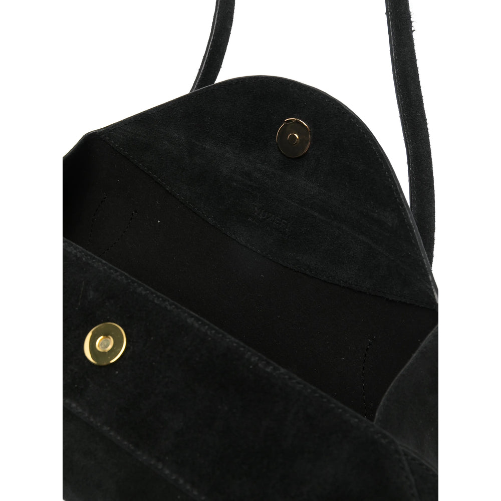 Black Top Handle Bag With Magnetic Fastening