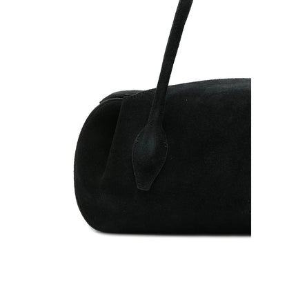Black Top Handle Bag With Magnetic Fastening