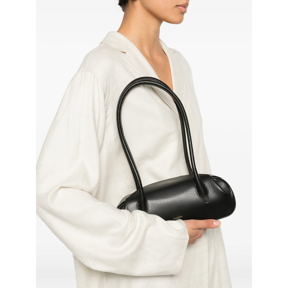 Black Top Handle Bag