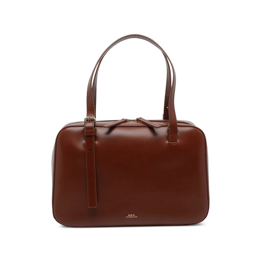 Shoulder Bag Brown Calf Leather