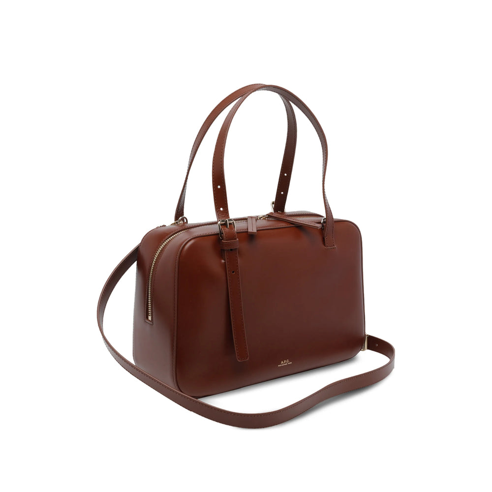 Shoulder Bag Brown Calf Leather
