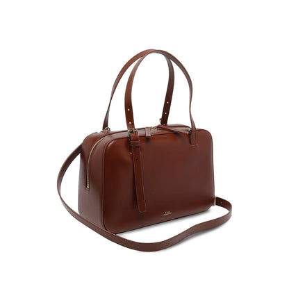 Shoulder Bag Brown Calf Leather