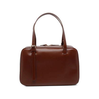 Shoulder Bag Brown Calf Leather