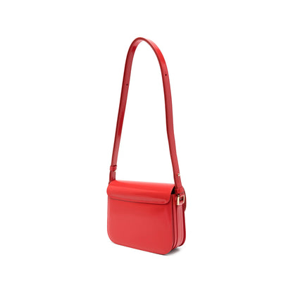 Crossbody Bag Calf Leather Red