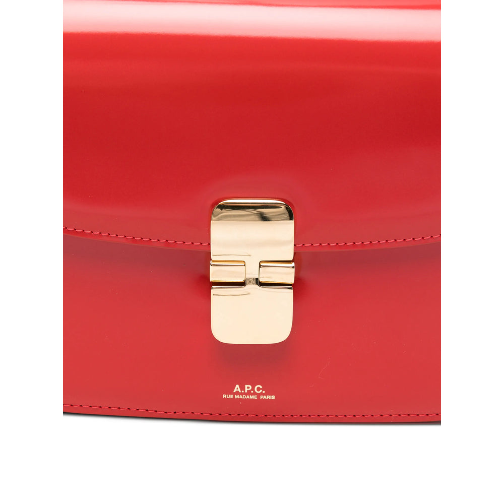 Crossbody Bag Calf Leather Red