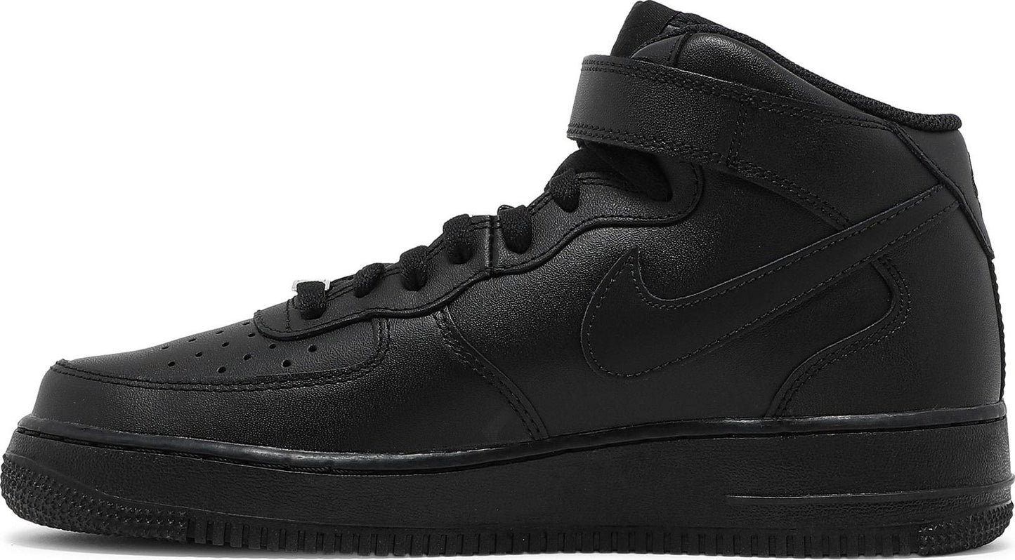 Nike Men's Air Force 1 Mid '07 'Triple Black' 2021 Sneakers