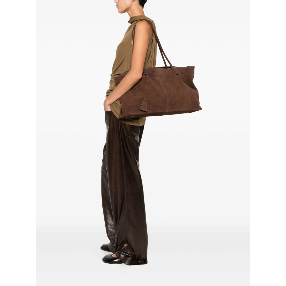 Shoulder Bag Brown Suede