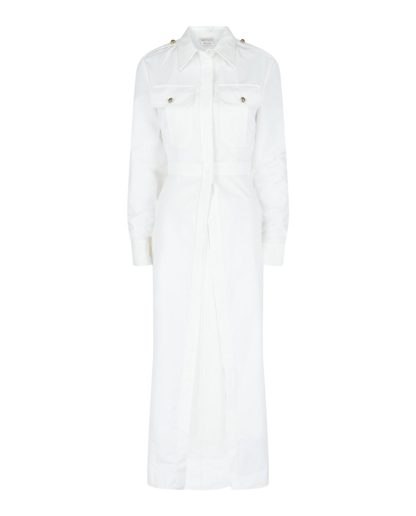 Alexander McQueen Cutaway Cotton Military Shirt