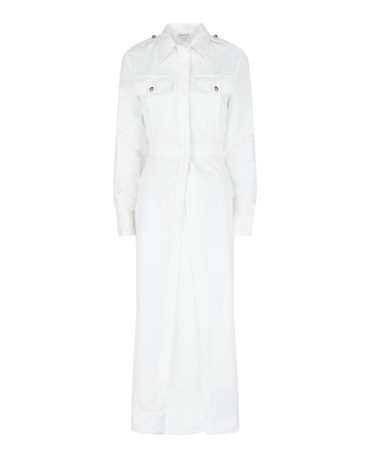 Alexander McQueen Cutaway Cotton Military Shirt