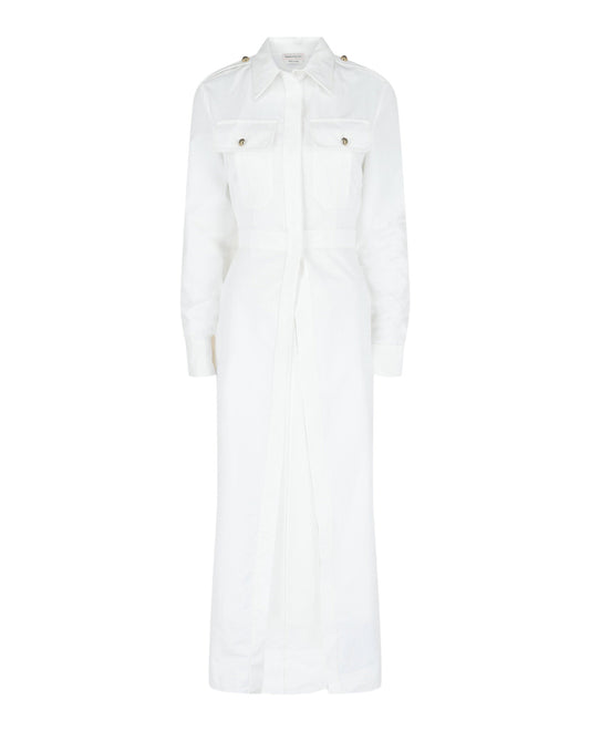 Alexander McQueen Cutaway Cotton Military Shirt