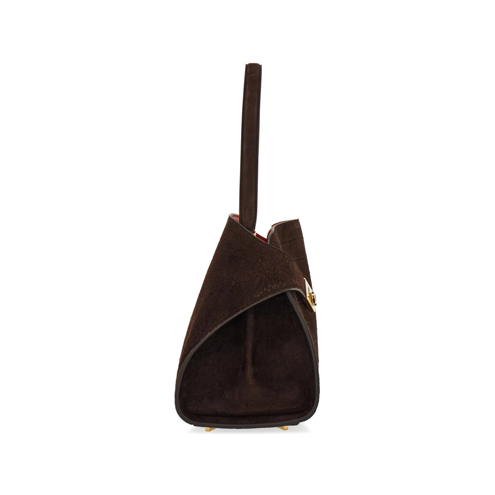 Shoulder Bag Soft Hug Brown Suede