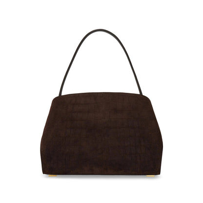 Shoulder Bag Soft Hug Brown Suede