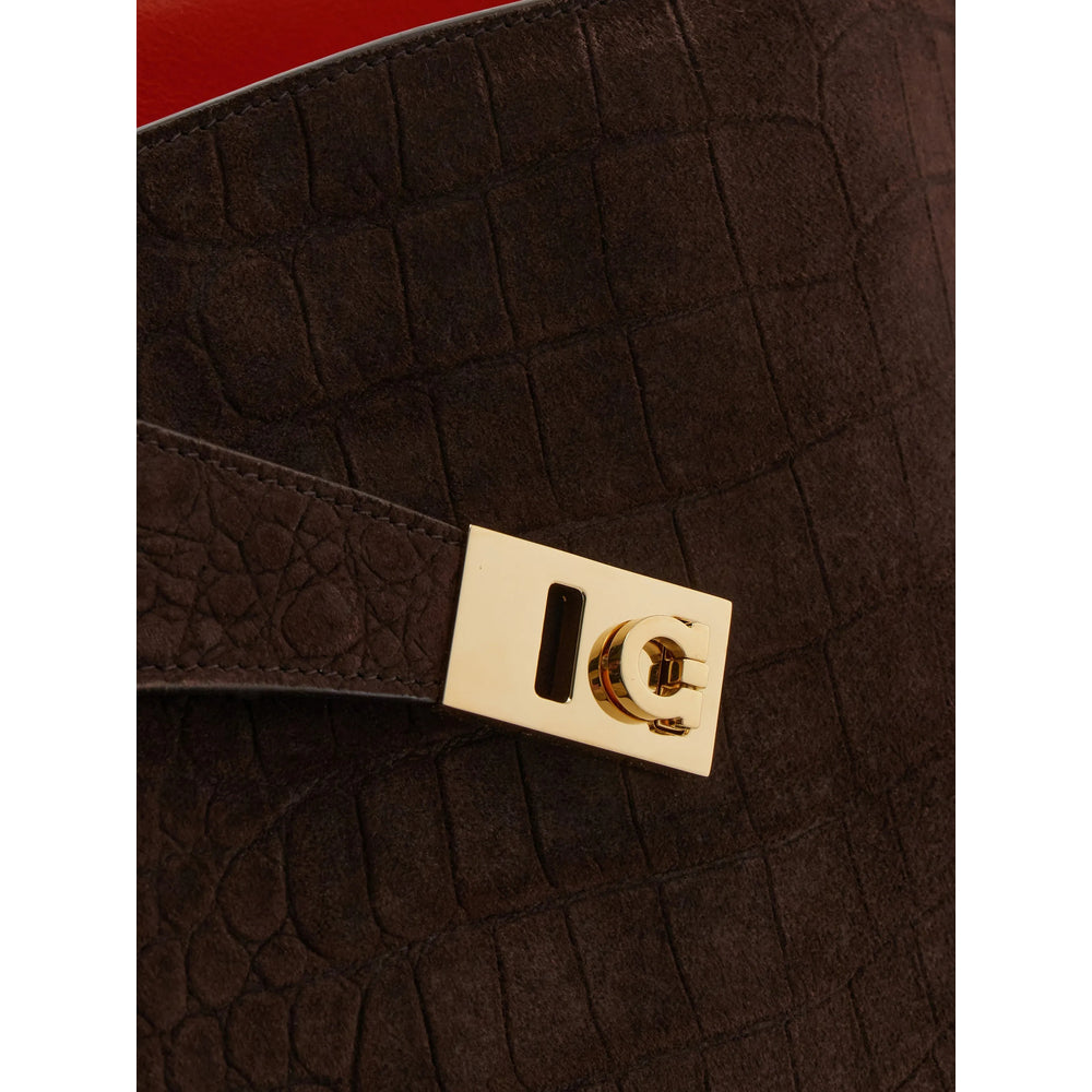 Shoulder Bag Soft Hug Brown Suede